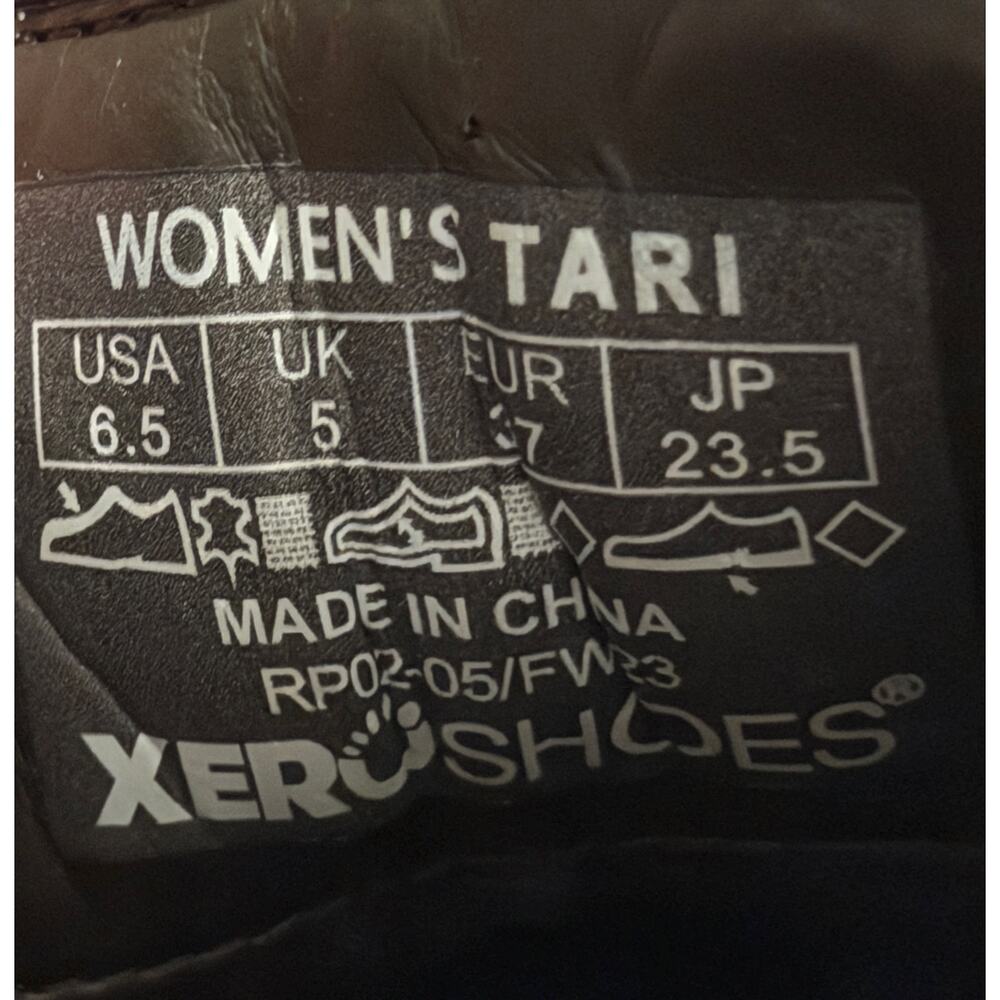 Xero Tari Barefoot Ankle Boots Brown Leather Women’s 6.5 Lightweight Slip-on - Picture 9 of 11